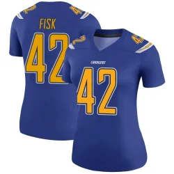 Women's Tucker Fisk Los Angeles Chargers No.42 Legend Color Rush Jersey - Royal