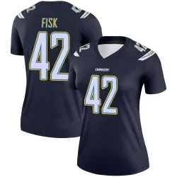 Women's Tucker Fisk Los Angeles Chargers No.42 Legend Jersey - Navy