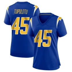 Women's Tuli Tuipulotu Los Angeles Chargers No.45 Game 2nd Alternate Jersey - Royal