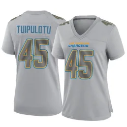 Women's Tuli Tuipulotu Los Angeles Chargers No.45 Game Atmosphere Fashion Jersey - Gray