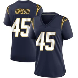 Women's Tuli Tuipulotu Los Angeles Chargers No.45 Game Team Color Jersey - Navy