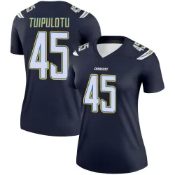 Women's Tuli Tuipulotu Los Angeles Chargers No.45 Legend Jersey - Navy