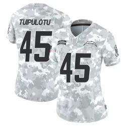 Women's Tuli Tuipulotu Los Angeles Chargers No.45 Limited 2024 Salute to Service Jersey - Arctic Camo
