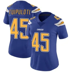 Women's Tuli Tuipulotu Los Angeles Chargers No.45 Limited Color Rush Vapor Untouchable Jersey - Royal