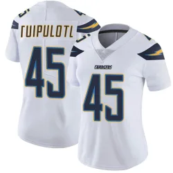 Women's Tuli Tuipulotu Los Angeles Chargers No.45 Limited Vapor Untouchable Jersey - White