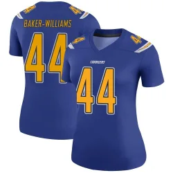 Women's Tyler Baker-Williams Los Angeles Chargers No.44 Legend Color Rush Jersey - Royal