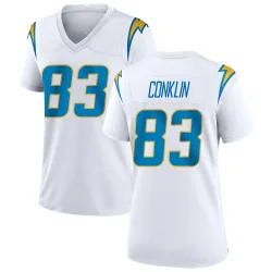 Women's Tyler Conklin Los Angeles Chargers No.83 Game Jersey - White