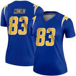 Women's Tyler Conklin Los Angeles Chargers No.83 Legend 2nd Alternate Jersey - Royal