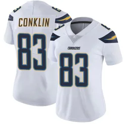 Women's Tyler Conklin Los Angeles Chargers No.83 Limited Vapor Untouchable Jersey - White