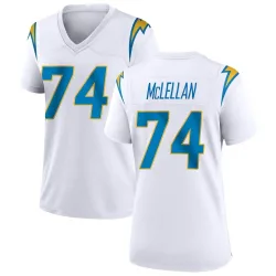Women's Tyler McLellan Los Angeles Chargers No.74 Game Jersey - White