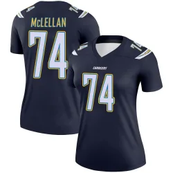 Women's Tyler McLellan Los Angeles Chargers No.74 Legend Jersey - Navy