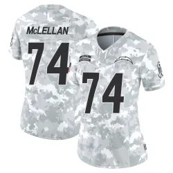 Women's Tyler McLellan Los Angeles Chargers No.74 Limited 2024 Salute to Service Jersey - Arctic Camo
