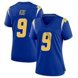 Women's Younghoe Koo Los Angeles Chargers No.9 Game 2nd Alternate Jersey - Royal