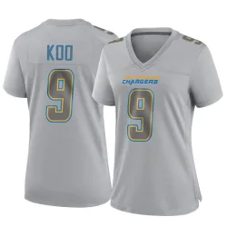 Women's Younghoe Koo Los Angeles Chargers No.9 Game Atmosphere Fashion Jersey - Gray
