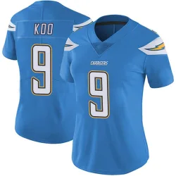 Women's Younghoe Koo Los Angeles Chargers No.9 Limited Powder Vapor Untouchable Alternate Jersey - Blue