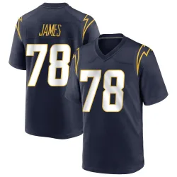 Youth Andre James Los Angeles Chargers No.78 Game Team Color Jersey - Navy
