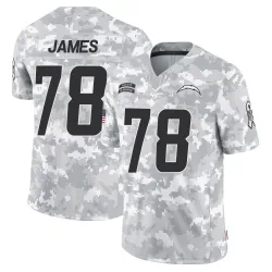 Youth Andre James Los Angeles Chargers No.78 Limited 2024 Salute to Service Jersey - Arctic Camo