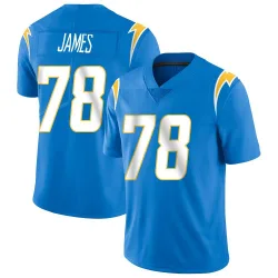 Youth Andre James Los Angeles Chargers No.78 Limited Powder Vapor Untouchable Alternate Jersey - Blue