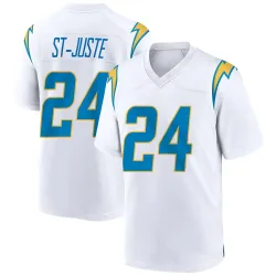 Youth Benjamin St-Juste Los Angeles Chargers No.24 Game Jersey - White
