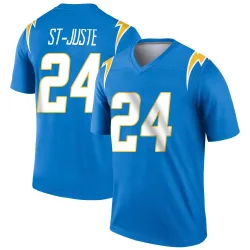 Youth Benjamin St-Juste Los Angeles Chargers No.24 Legend Powder Jersey - Blue