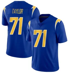 Youth Branson Taylor Los Angeles Chargers No.71 Limited 2nd Alternate Vapor Jersey - Royal