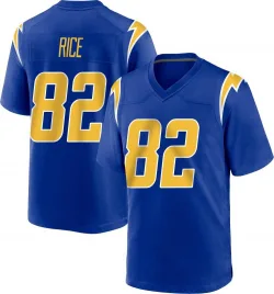 Youth Brenden Rice Los Angeles Chargers No.82 Game 2nd Alternate Jersey - Royal