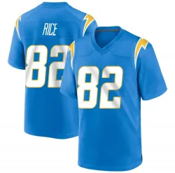 Youth Brenden Rice Los Angeles Chargers No.82 Game Powder Alternate Jersey - Blue