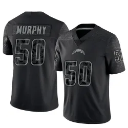 Youth Caleb Murphy Los Angeles Chargers No.50 Limited Reflective Jersey - Black