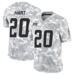 Youth Cam Hart Los Angeles Chargers No.20 Limited 2024 Salute to Service Jersey - Arctic Camo