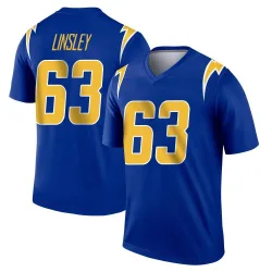 Youth Corey Linsley Los Angeles Chargers No.63 Legend 2nd Alternate Jersey - Royal