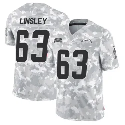 Youth Corey Linsley Los Angeles Chargers No.63 Limited 2024 Salute to Service Jersey - Arctic Camo