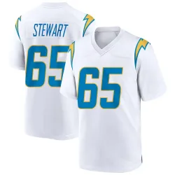 Youth Corey Stewart Los Angeles Chargers No.65 Game Jersey - White