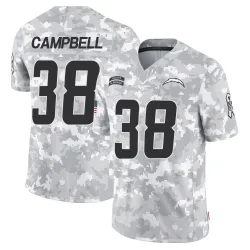 Youth Dalevon Campbell Los Angeles Chargers No.38 Limited 2024 Salute to Service Jersey - Arctic Camo