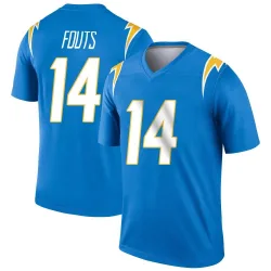 Youth Dan Fouts Los Angeles Chargers No.14 Legend Powder Jersey - Blue