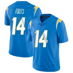 Youth Dan Fouts Los Angeles Chargers No.14 Limited Powder Vapor Untouchable Alternate Jersey - Blue