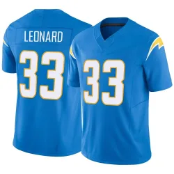 Youth Deane Leonard Los Angeles Chargers No.33 Limited Powder Vapor F.U.S.E. Jersey - Blue