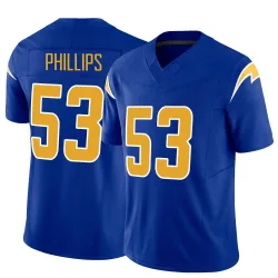 Youth Del'Shawn Phillips Los Angeles Chargers No.53 Limited Vapor F.U.S.E. Jersey - Royal