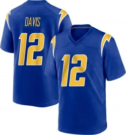 Youth Derius Davis Los Angeles Chargers No.12 Game 2nd Alternate Jersey - Royal