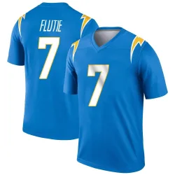 Youth Doug Flutie Los Angeles Chargers No.7 Legend Powder Jersey - Blue