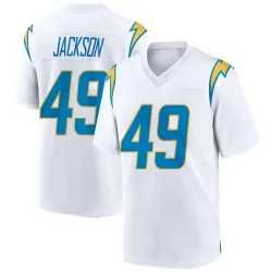 Youth Eddie Jackson Los Angeles Chargers No.49 Game Jersey - White