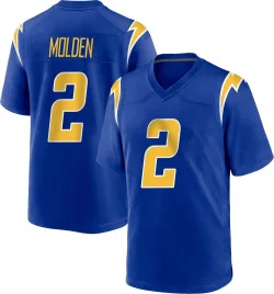 Youth Elijah Molden Los Angeles Chargers No.2 Game 2nd Alternate Jersey - Royal