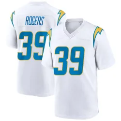 Youth Eric Rogers Los Angeles Chargers No.39 Game Jersey - White