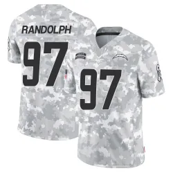 Youth Garmon Randolph Los Angeles Chargers No.97 Limited 2024 Salute to Service Jersey - Arctic Camo