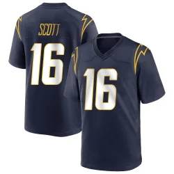 Youth JK Scott Los Angeles Chargers No.16 Game Team Color Jersey - Navy