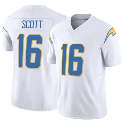 Youth JK Scott Los Angeles Chargers No.16 Limited Vapor F.U.S.E. Jersey - White