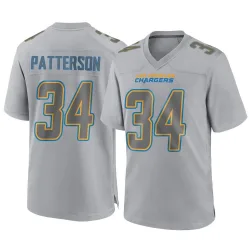 Youth Jaret Patterson Los Angeles Chargers No.34 Game Atmosphere Fashion Jersey - Gray