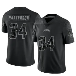 Youth Jaret Patterson Los Angeles Chargers No.34 Limited Reflective Jersey - Black