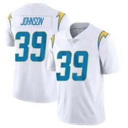 Youth Jaylen Johnson Los Angeles Chargers No.39 Limited Vapor Untouchable Jersey - White