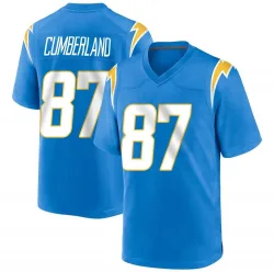 Youth Jeff Cumberland Los Angeles Chargers No.87 Game Powder Alternate Jersey - Blue