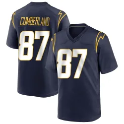 Youth Jeff Cumberland Los Angeles Chargers No.87 Game Team Color Jersey - Navy